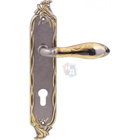 Дверная ручка RDA PZ Antique Collection черный никель/золото
