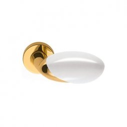 Дверная ручка Colombo Design Egg AB11 Латунь полированная/Фарфор
