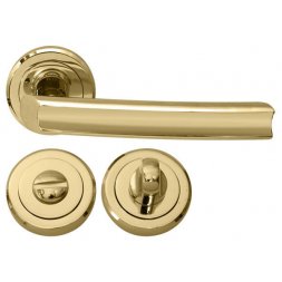 Дверная ручка RDA Verona с накладками WC Титан/Золото