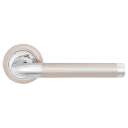 Дверная ручка MVM ALMA A-1209 SN/CP матовый никель - полированный хром