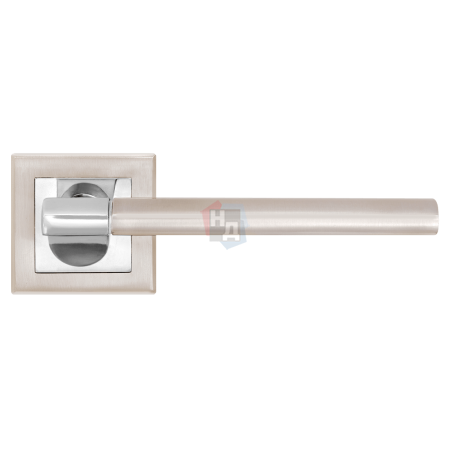 Дверная ручка MVM GROTTI A-2006 SN/CP матовый никель - полированный хром