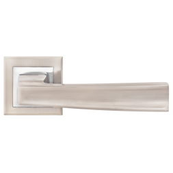 Дверная ручка MVM RAY A-1355 SN/CP матовый никель - полированный хром