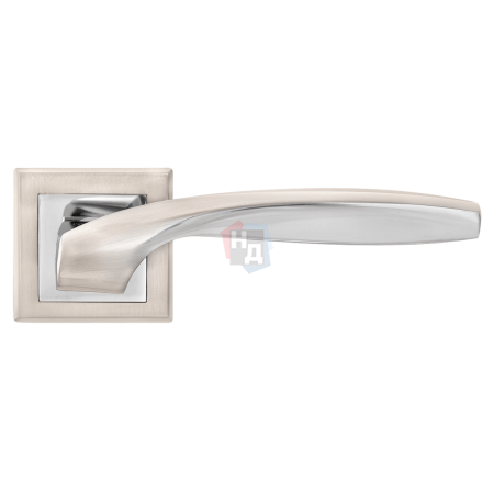 Дверная ручка MVM TEZA Z-1325 SNCP матовый никель - полированный хром