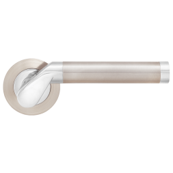 Дверная ручка MVM TUBO S-1103 SN/CP матовый никель - полированный хром