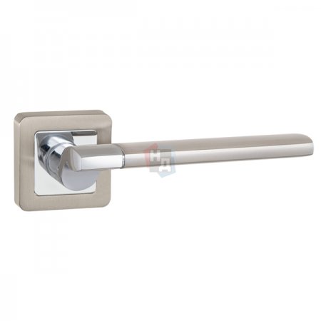 Дверная ручка Punto GALAXY QR SN/CP-3 матовый никель / хром