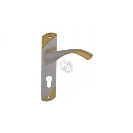 Дверная ручка на планке PZ SIBA Siena 62 мм никель матовый, золото темное (22 90)