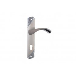 Дверная ручка на планке PZ SIBA Siena 62 мм никель матовый, хром (22 07)