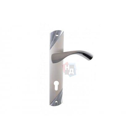 Дверная ручка на планке PZ SIBA Siena 62 мм никель матовый, хром (22 07)