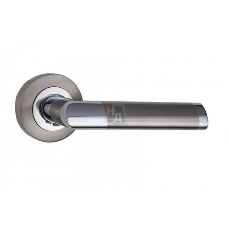 Дверная ручка на розетке SIBA Triesta R01 никель матовый, хром (22 07)