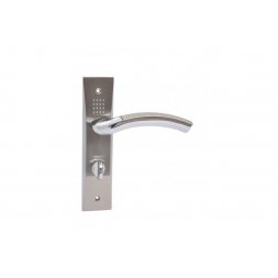 Дверная ручка на планке WC SIBA Bari 62 мм никель матовый, хром (22 07)