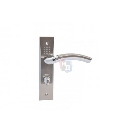 Дверная ручка на планке WC SIBA Bari 62 мм никель матовый, хром (22 07)