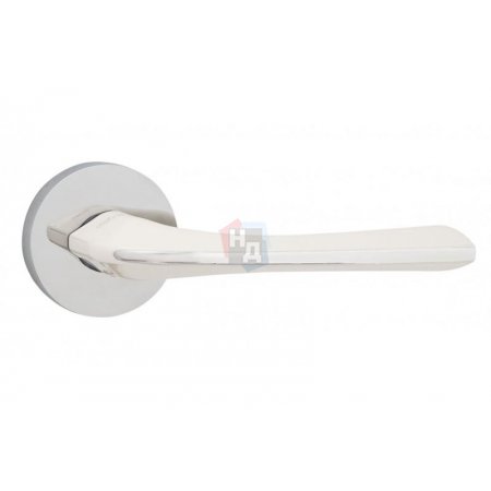 Дверная ручка на розетке SIBA Ledi R10 белый, хром (10 07)
