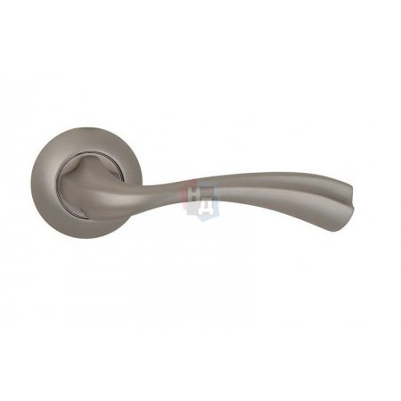 Дверная ручка на розетке SIBA Capri R02 никель матовый (22 22)