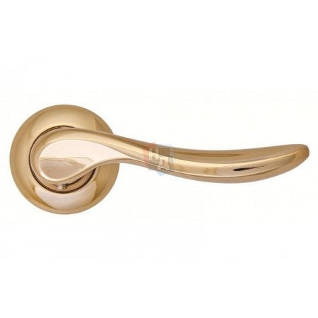 Дверная ручка на розетке SIBA Latina R02 золото, золото матовое (11 21)