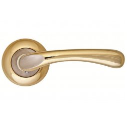Дверная ручка на розетке SIBA Palermo R02 золото, никель матовый (90 22)