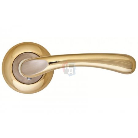 Дверная ручка на розетке SIBA Palermo R02 золото, никель матовый (90 22)