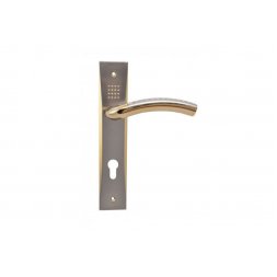 Дверная ручка на планке PZ SIBA Bari 62 мм никель матовый, золото темное (22 90)