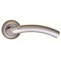 Дверная ручка на розетке SIBA Bari R02 никель матовый, хром (22 07)