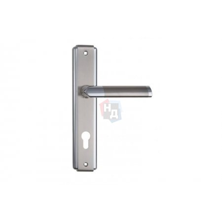 Дверная ручка на планке PZ SIBA Triesta 85 мм никель матовый, хром (22 07)