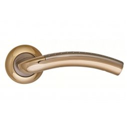 Дверная ручка на розетке SIBA Bari никель матовый/золото темное (22 90)