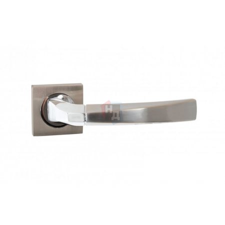 Дверная ручка на розетке SIBA Didim А02 никель матовый, хром (22 07)