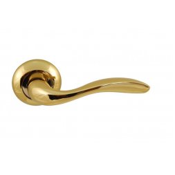 Дверная ручка на розетке SIBA Venice R02 золото темное (90 90)