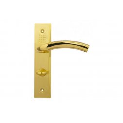 Дверная ручка на планке WC SIBA Bari 62 мм золото матовое, золото полированное  (29 09)