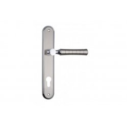 Дверная ручка на планке PZ SIBA Pisa 85 мм никель матовый, хром (22 07)
