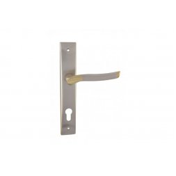 Дверная ручка на планке PZ SIBA Verona 62 мм никель матовый, золото темное  (22 90)