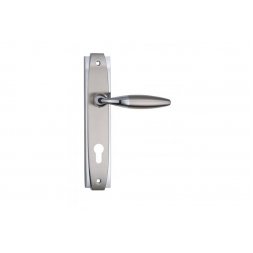Дверная ручка на планке PZ SIBA Setra 85 мм никель матовый, хром (22 07)