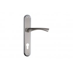 Дверная ручка на планке PZ SIBA Genoa 85 мм никель матовый (22 22)