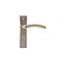 Дверная ручка на планке WC SIBA Bari 62 мм никель матовый, золото темное (22 90)