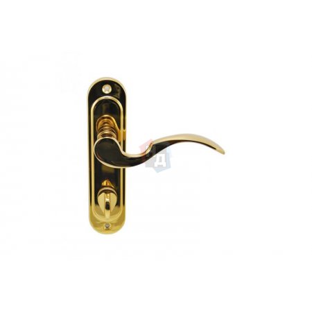 Дверная ручка на планке WC SIBA Osimo 62 мм золото темное (90 90)