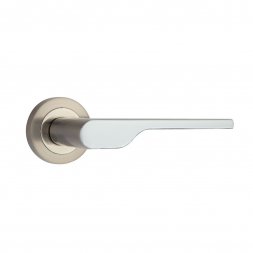Дверная ручка на розетке Siba Efes A01 Ø56 никель матовый/хром (22 07)