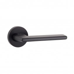 Дверная ручка на розетке Siba Line R10 черный матовый (66 66) без вставки