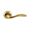 Дверная ручка на розетке Siba Venice R02 золото темное (90 90) с накладками PZ
