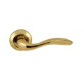 Дверная ручка на розетке Siba Venice R02 золото темное (90 90) с накладками WC