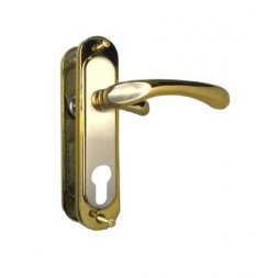 Дверная ручка на планке PZ Siba Palermo 62 мм никель матовый/золото темное (22 90)