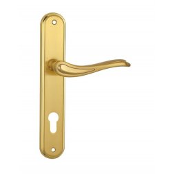 Дверная ручка на планке PZ Siba Modena 85 мм золото матовое/золото (30 10)