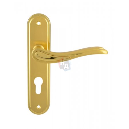 Дверная ручка на планке PZ Siba Modena 62 мм золото матовое/золото (29 09)