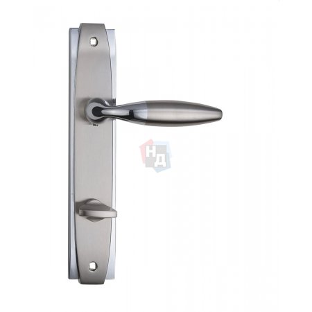 Дверная ручка на планке WC Siba Setra 90 мм никель матовый/хром (22 07)