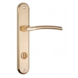 Дверная ручка на планке WC Siba Lucca 72 мм золото матовое/золото (21 11)