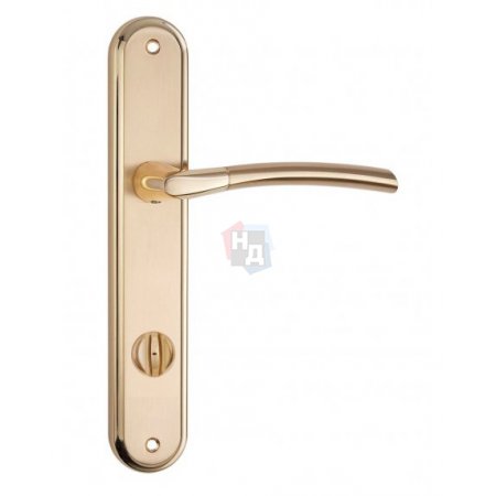 Дверная ручка на планке WC Siba Lucca 96 мм золото матовое/золото (21 11)