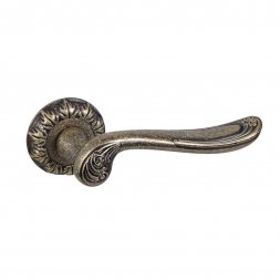 Дверная ручка на розетке Siba Baron R05 бронза античная (82 82)