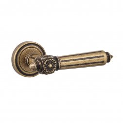 Дверная ручка на розетке Siba Rimini R06 бронза античная (82 82)
