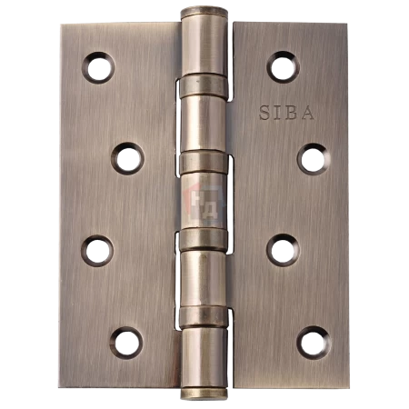 Петля дверная врезная SIBA 4BB 100*75*3 AB бронза античная универсальная