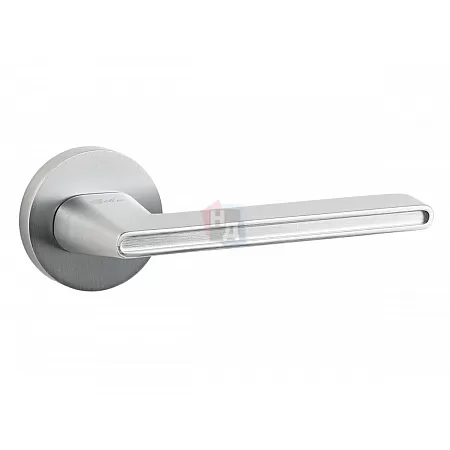Дверная ручка SIBA LINE R10 хром матовый (55 55) (БЕЗ вставки)