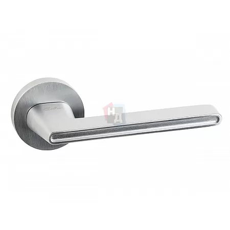 Дверная ручка SIBA LINE R10 хром матовый (55 55) (БЕЗ вставки)