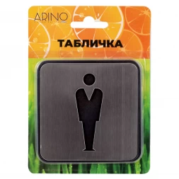 Табличка для дверей WC MAN Arino сталь