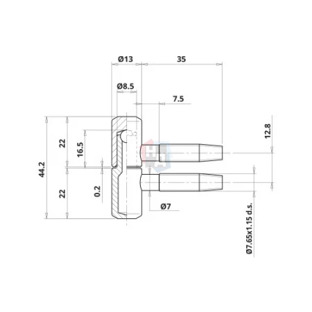 Петля штыревая Otlav 055 d13 (CF055130BN13(013)-CG055130BN13(013)) бронза